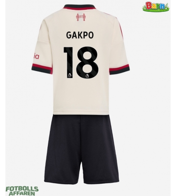 Liverpool Cody Gakpo #18 Bortaställ Barn 2025-26 Kortärmad (+ Korta byxor)